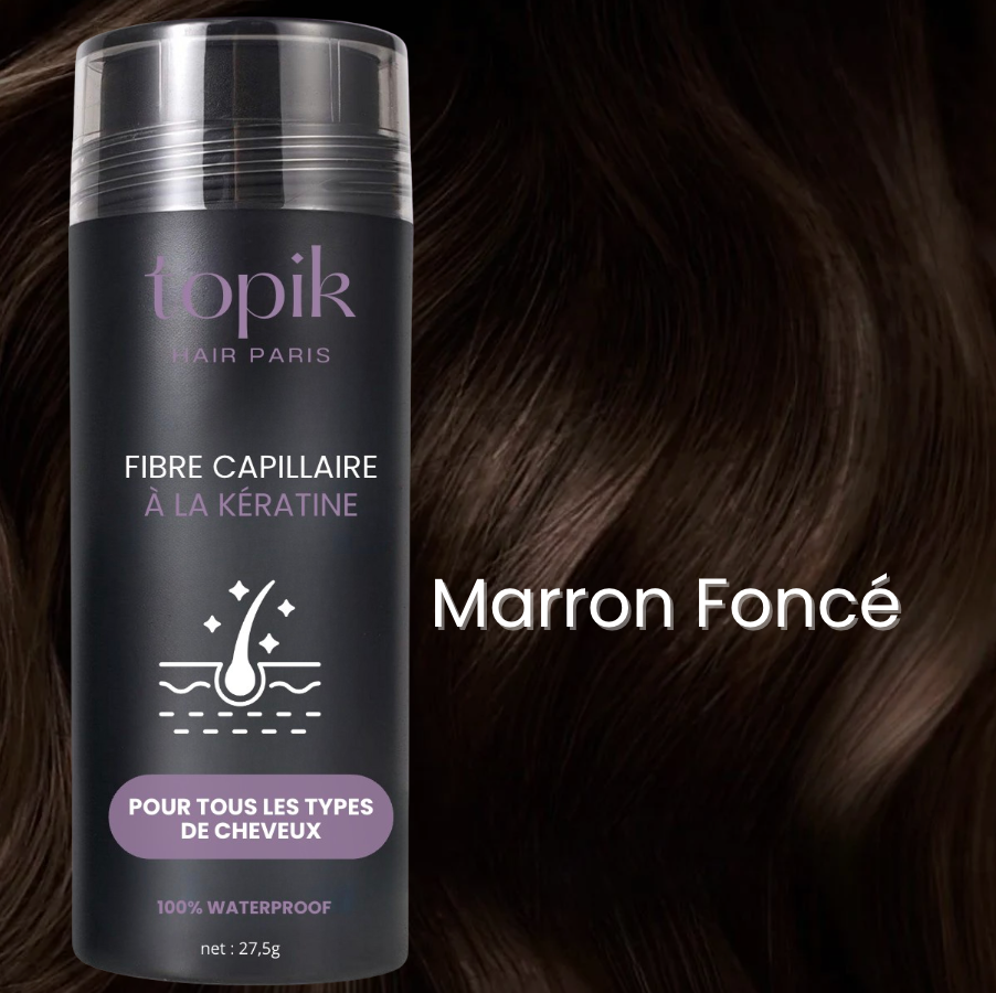 FIBRE CAPILLAIRE COUVRANTE &amp; DENSIFIANTE SANS TRANSFERT l TOPIK HAIR PARIS