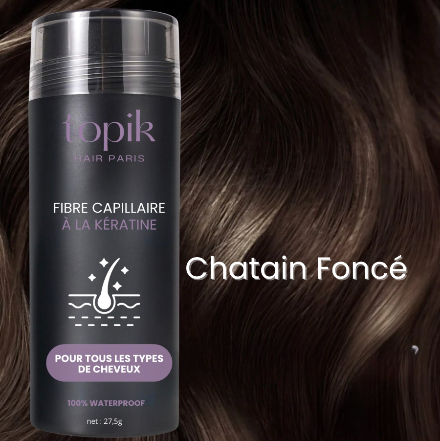 FIBRE CAPILLAIRE COUVRANTE &amp; DENSIFIANTE SANS TRANSFERT l TOPIK HAIR PARIS