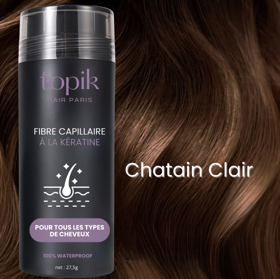 FIBRE CAPILLAIRE COUVRANTE &amp; DENSIFIANTE SANS TRANSFERT l TOPIK HAIR PARIS